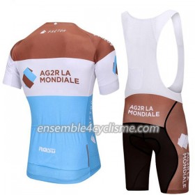 Tenue Maillot + Cuissard à Bretelles 2018 AG2R La Mondiale Femme N001